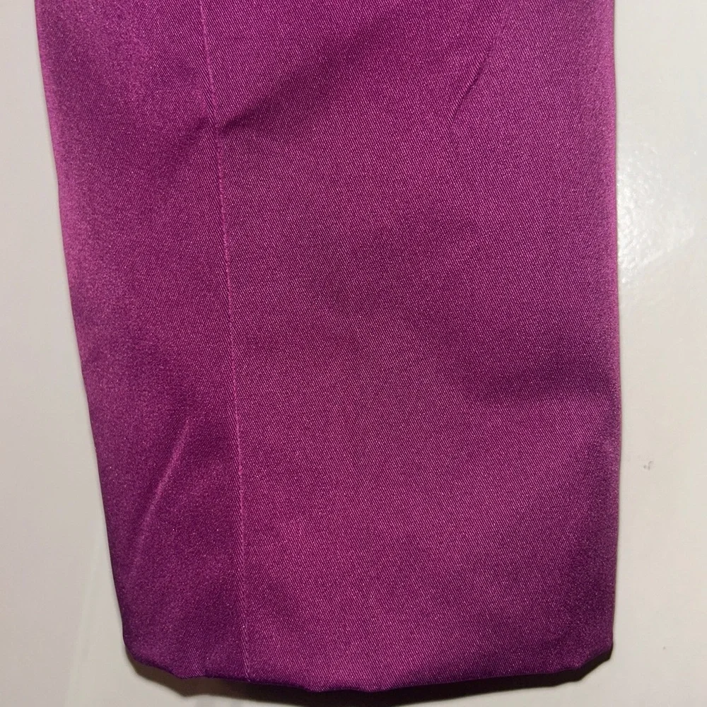 Sandro Studio Women's Belted Short Trench Coat Jacket LG Peter Pan Collar Purple - Picture 6 of 14